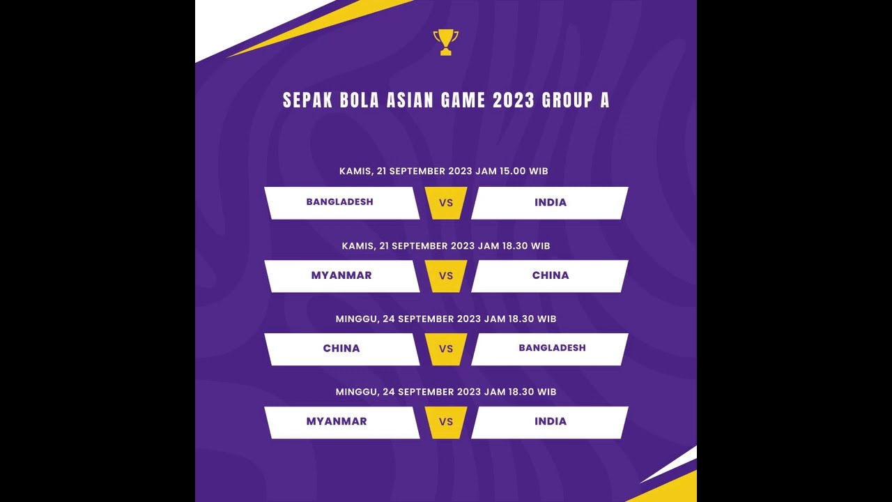 Jadwal Bola Asian Games Panduan Lengkap untuk Pecinta Olahraga