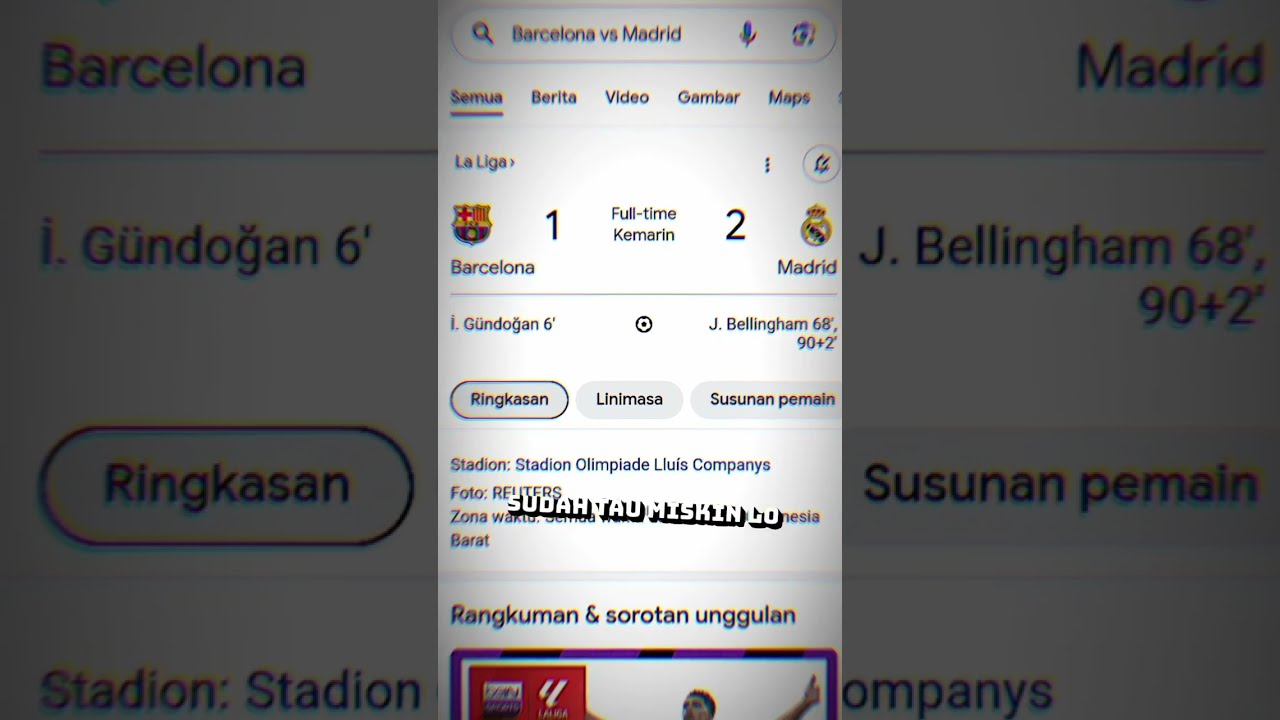 Linimasa Real Sociedad vs Real Madrid