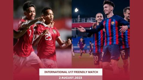 Timnas U 17 vs Barcelona Pertandingan Penuh Harapan